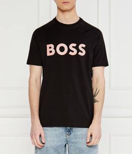 BOSS Green: Чёрная футболка 