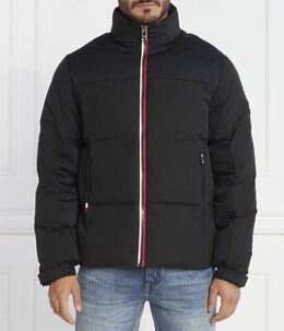 Tommy Hilfiger: Чёрный пуховик 