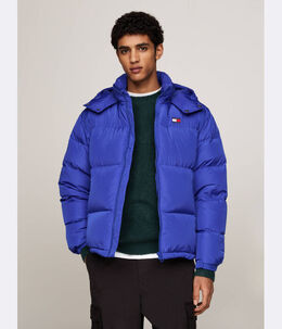 Tommy Jeans: Фиолетовый пуховик 