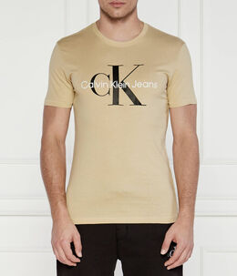 Calvin Klein Jeans: Жёлтая футболка 