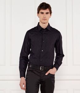 Armani Exchange: Чёрная рубашка 