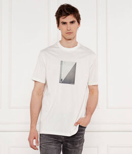 Armani Exchange: Белая футболка 