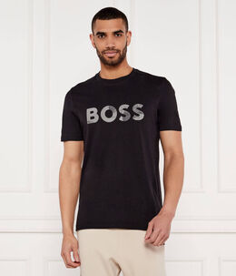 BOSS Green: Чёрная футболка 