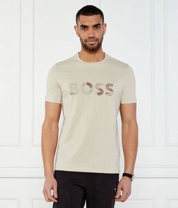 BOSS Green: Жёлтая футболка 