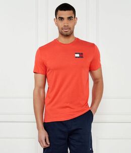 Tommy Jeans: Оранжевая футболка 