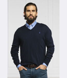 Polo Ralph Lauren: Синий свитер 