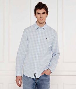 Tommy Jeans: Синяя рубашка 