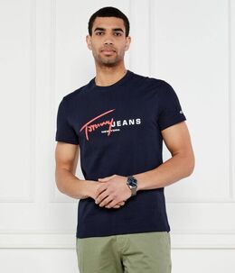Tommy Jeans: Синяя футболка 