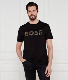 BOSS Green: Чёрная футболка 