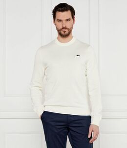 Lacoste: Белый свитер 
