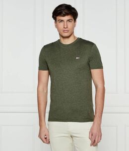 Tommy Jeans: Зелёная футболка 