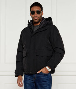 Tommy Hilfiger: Чёрный пуховик 