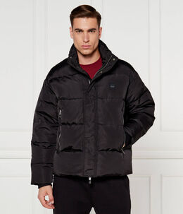 Armani Exchange: Чёрный пуховик 