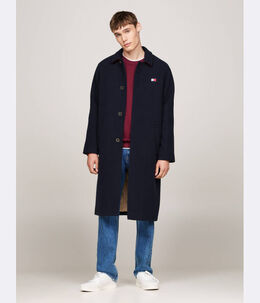 Tommy Jeans: Синее пальто 