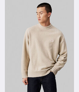 Calvin Klein Jeans: Жёлтый свитер 