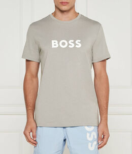 BOSS: Серая футболка 