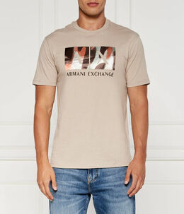 Armani Exchange: Жёлтая футболка 