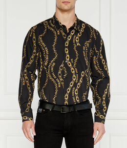 Versace Jeans Couture: Чёрная рубашка 