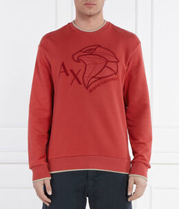 Armani Exchange: Красный свитер 