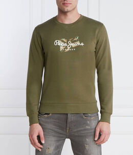 Pepe Jeans London: Свитер цвета хаки 