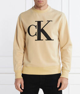 Calvin Klein Jeans: Жёлтый свитер 