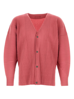 Homme Plissé Issey Miyake: Красный кардиган 