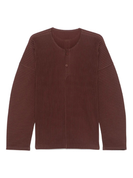 Homme Plissé Issey Miyake: Коричневая футболка 