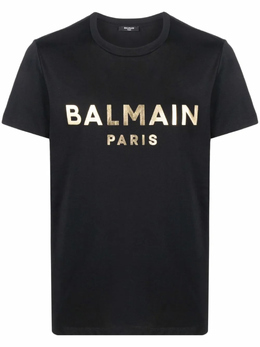 Balmain: Чёрная футболка 