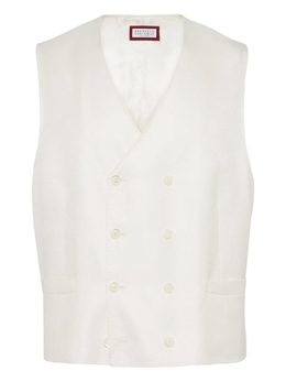 Brunello Cucinelli: Белый жилет 