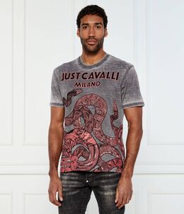 Just Cavalli: Серая футболка 