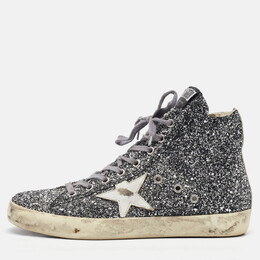 Golden Goose: Серебристые кроссовки  Francy