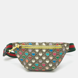 Gucci: Многоцветная поясная сумка  GG Supreme
