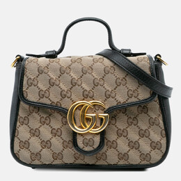 Gucci: Бежевая сумка на руку  GG Marmont