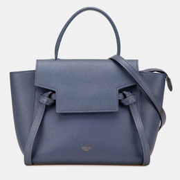 Celine: Голубая поясная сумка 