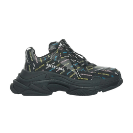 Balenciaga: Чёрные кроссовки  Triple S
