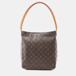 Louis Vuitton: Коричневая сумка на руку  Looping
