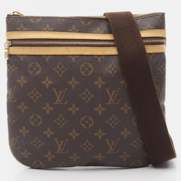 Louis Vuitton: Коричневая сумка через плечо  Pochette