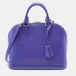 Louis Vuitton: Фиолетовая сумка на руку  Épi