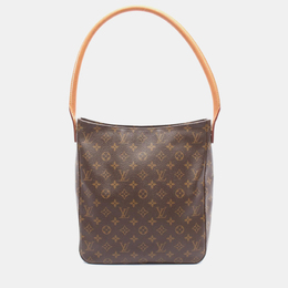 Louis Vuitton: Коричневая сумка на руку  Looping