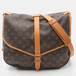 Louis Vuitton: Коричневая сумка через плечо 