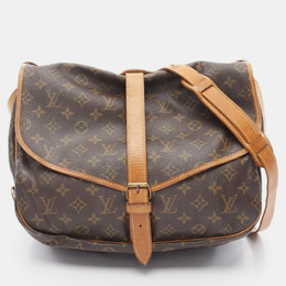 Louis Vuitton: Коричневая сумка через плечо 