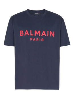 Balmain: Синяя футболка 
