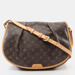 Louis Vuitton: Коричневая сумка через плечо 