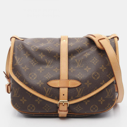 Louis Vuitton: Коричневая сумка через плечо 