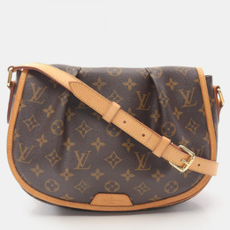 Louis Vuitton: Коричневая сумка через плечо 