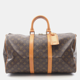 Louis Vuitton: Коричневая дорожная сумка  Keepall 45
