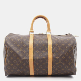 Louis Vuitton: Коричневая дорожная сумка  Keepall 45