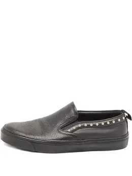 Gucci Pre-Owned: Чёрные мокасины 