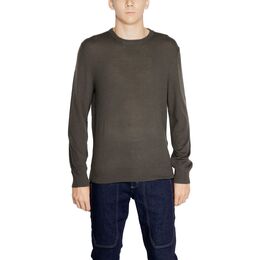 Armani Exchange: Зелёный свитер 