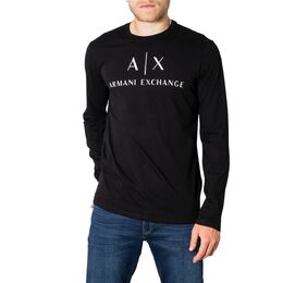 Armani Exchange: Чёрная рубашка 